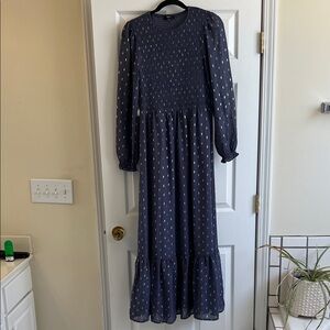 Lulu's Midnight Blue Long Sleeve Dress